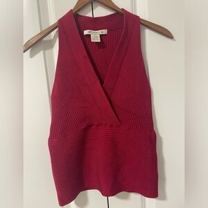 #211-MELANIE M . -Silk blend v neck sleeveless top